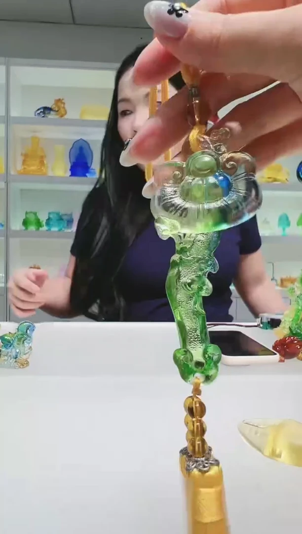 手工艺品琉璃古法琉璃车挂