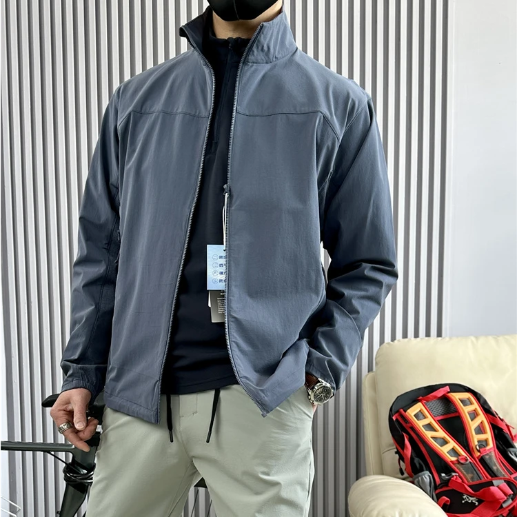 899春季新款防风夹克男款休闲运动户外风衣防风防水透气弹力薄款