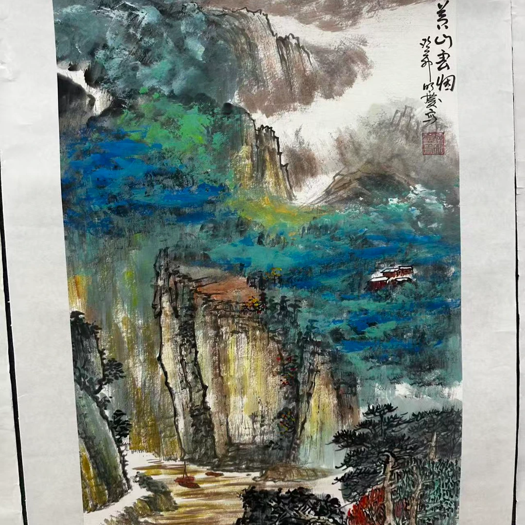 国画作品-徐明庆-四开三-黄山云烟
