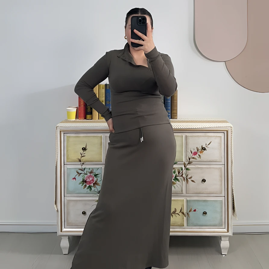 新款上下两件套半裙061