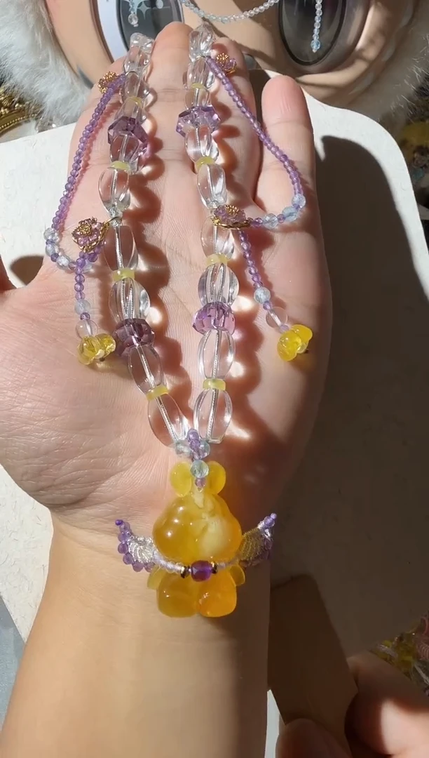 未镶嵌项链蜜蜡蜜蜡小兔项链