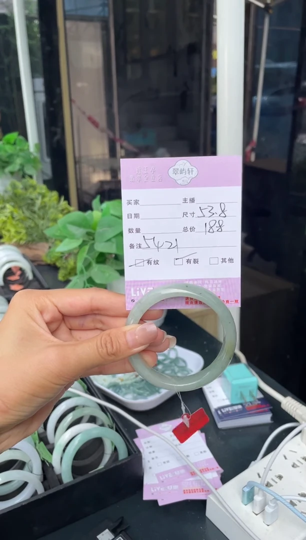 未镶嵌手镯翡翠C 53正圈 5421