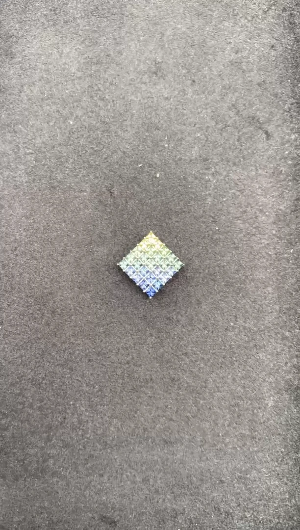 吊坠(不含链)彩色蓝宝石18K金镶嵌1.3ct彩蓝宝 GE 定制