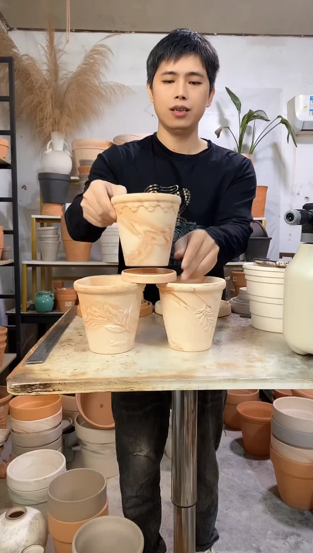 13*13玛奇朵浮雕3图案 3盆3托