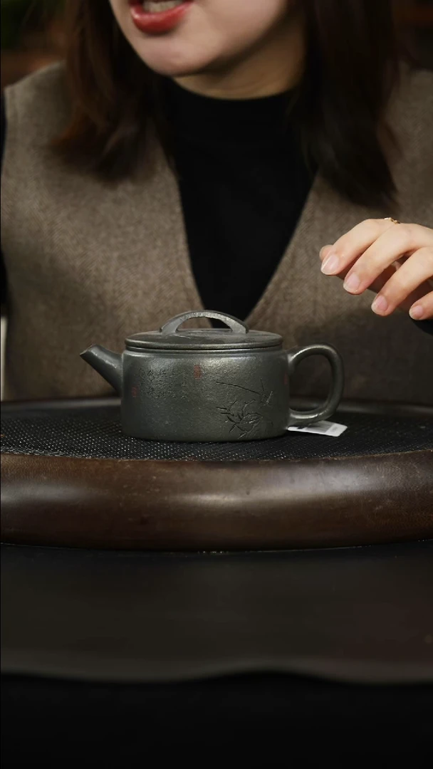 茶壶紫砂32 柴烧天青 汉瓦