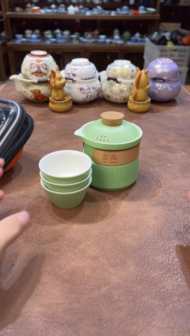真的很便宜会开片的旅行茶具