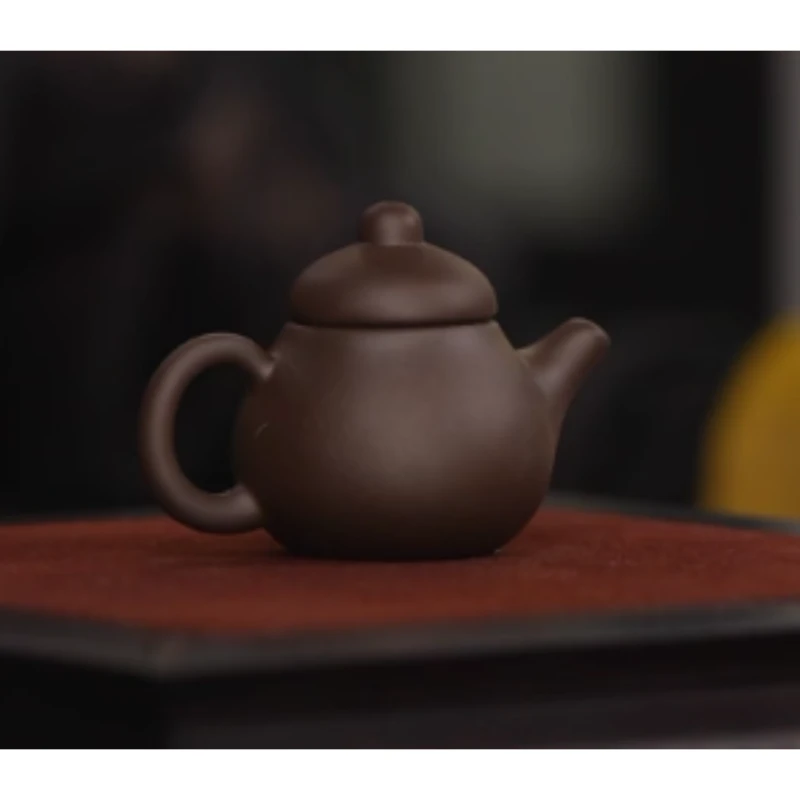 【墨舍好物】棕泥迷你葫芦把把壶(th790)景德镇陶瓷纯手工 家用