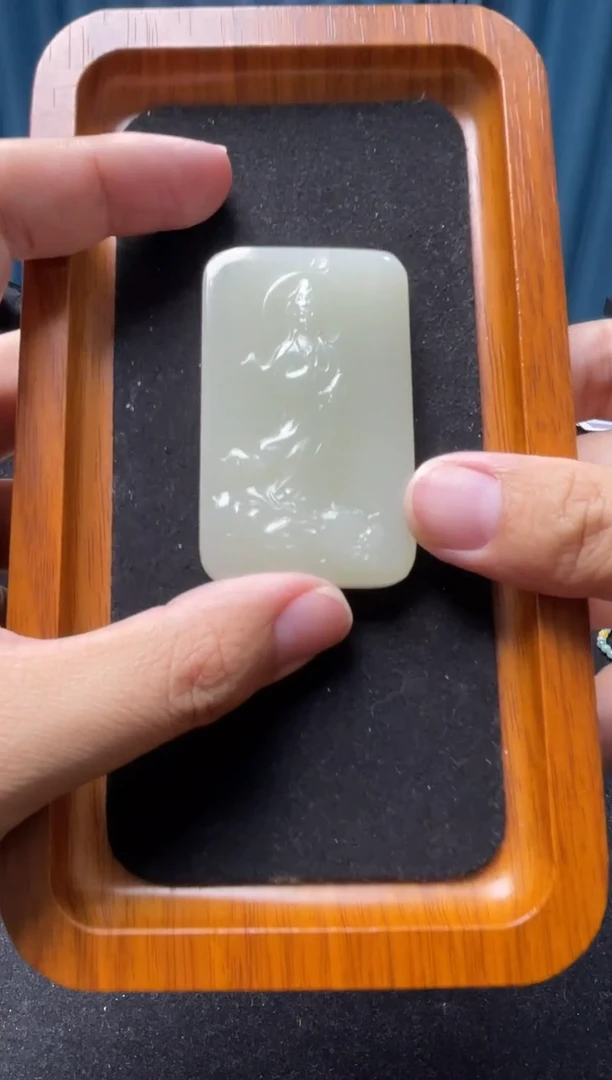 颈饰未镶嵌和田玉观音牌