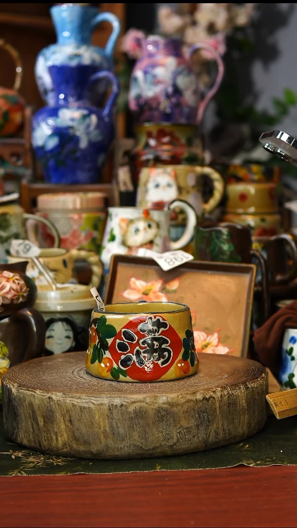 陶瓷234景德镇手工手绘釉下彩