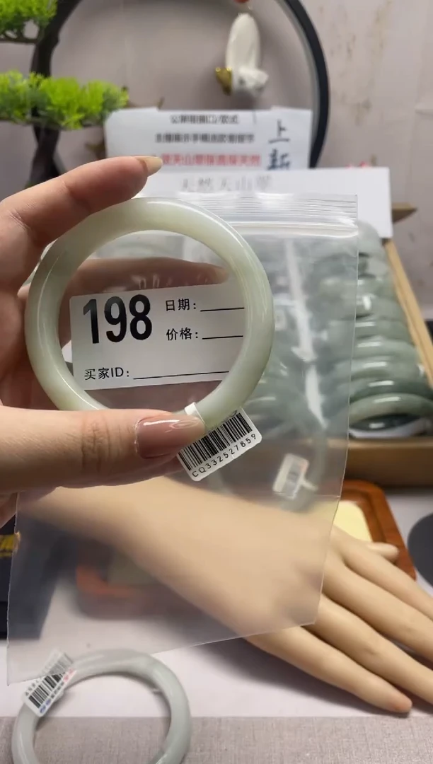 石英质玉（天山翠）手镯未镶嵌198