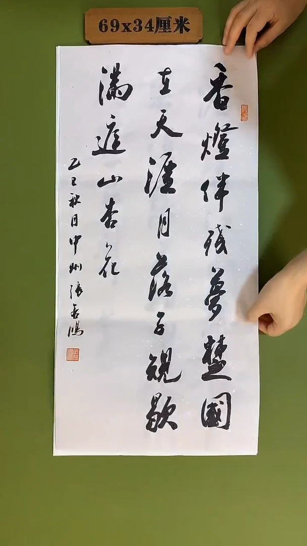 书法书法 张若鸿 尺寸69cm*34cm