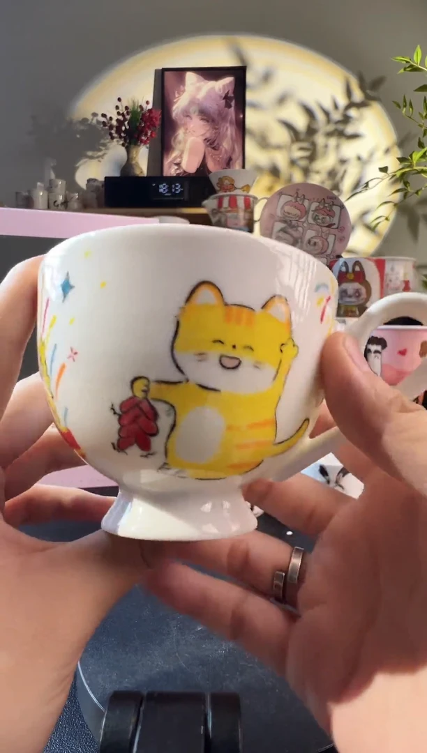 【闪购商品】摆件纯手工手绘陶瓷小杯杯