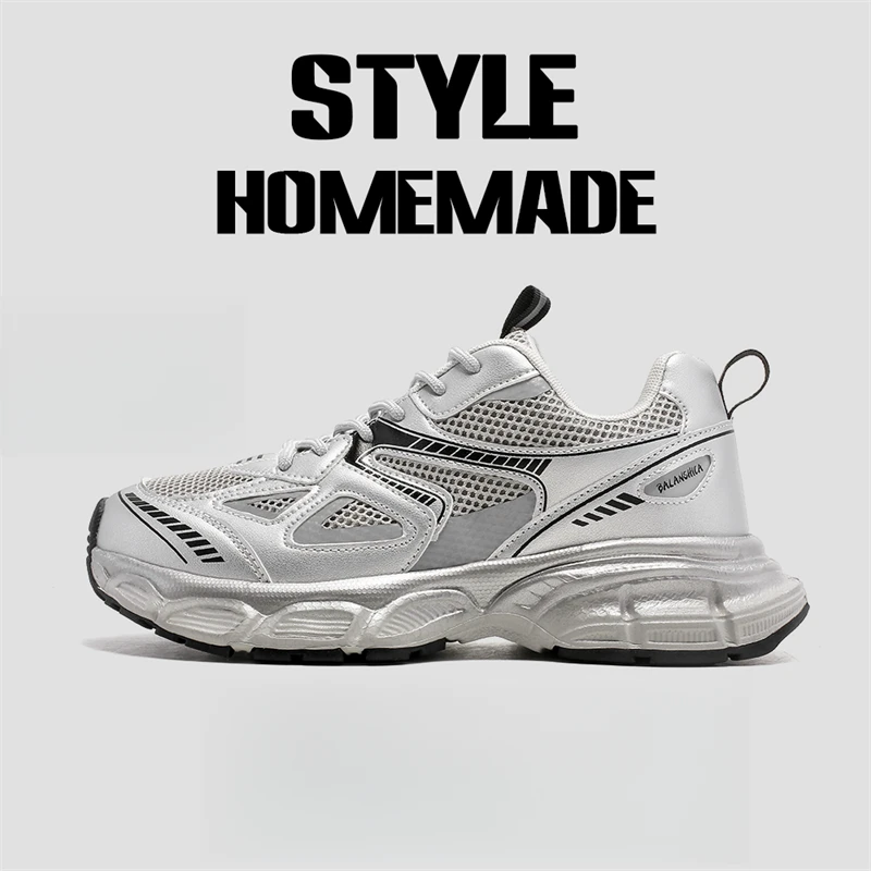 夏季复古做旧休闲老爹鞋季潮流休闲百搭运动鞋情侣厚底美式潮鞋