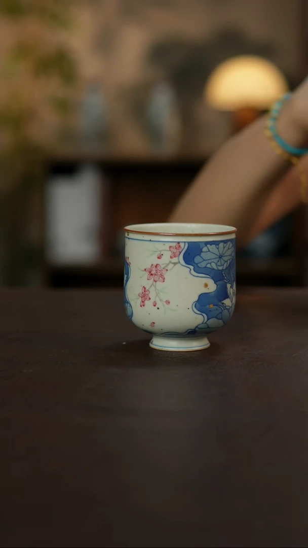 杯景德镇陶瓷杯碗柴烧多人