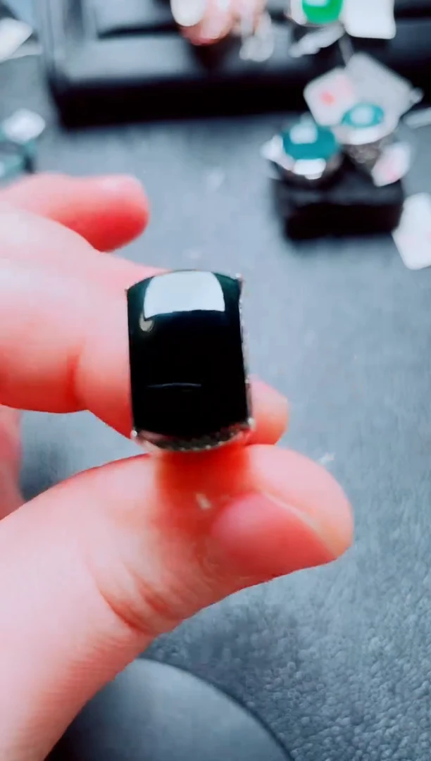 银S925镶嵌戒指翡翠111