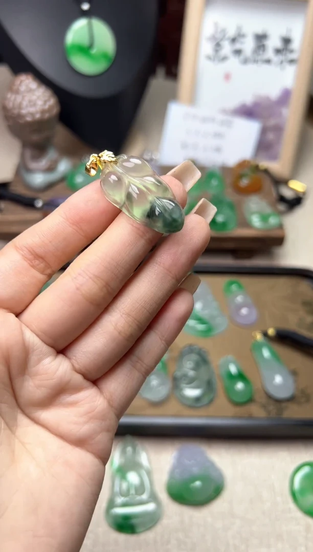 颈饰未镶嵌翡翠所见即所得，一图一物