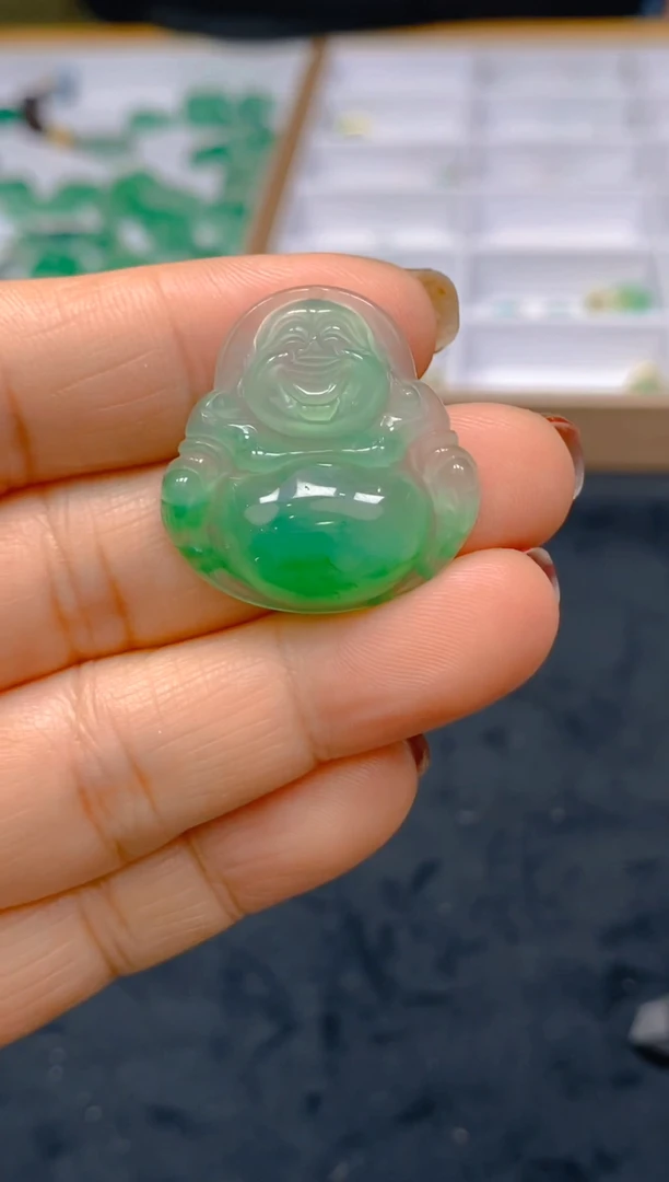 【闪购商品】石英质玉颈饰合金天然冰美人非洲翠012