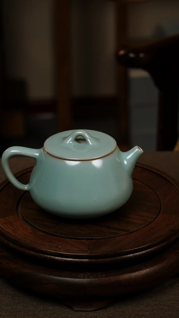 瓷片062仿古釉石瓢壶200ml 微瑕