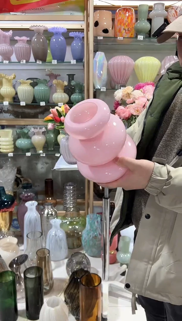 【闪购商品】无铅玻璃粉色三星锥