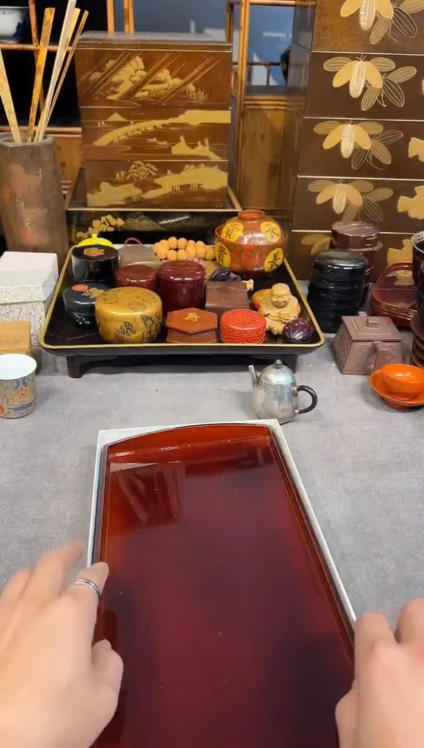 春庆塗 茶盘 大漆漆器大漆漆器