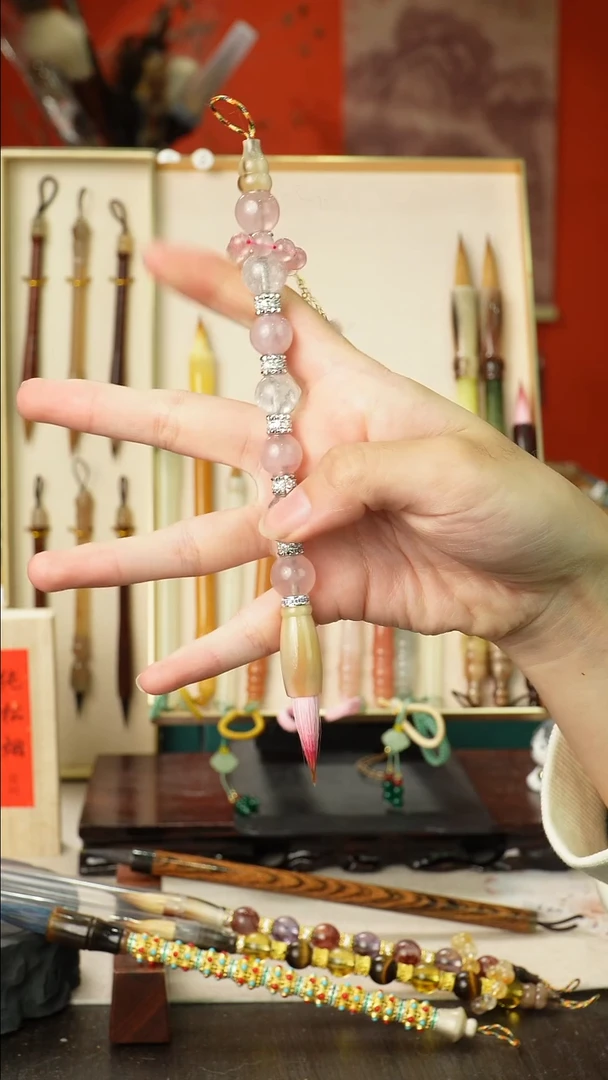 孤品高货毛笔链接 清水试笔 蘸墨不退