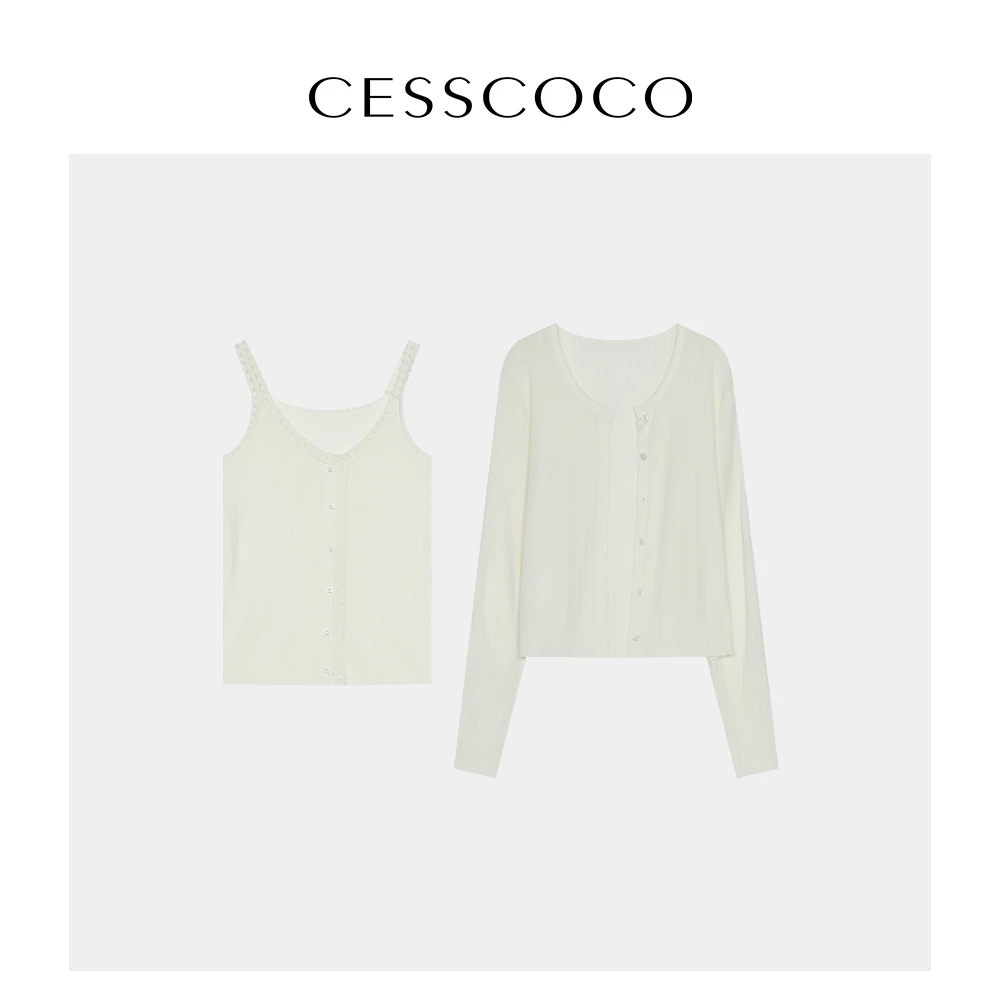 【黄蓉推荐】【CESSCOCO】针织上衣 S25120025