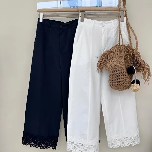 蕾蕾严选0970夏季新款高腰显瘦休闲裤宽松百搭