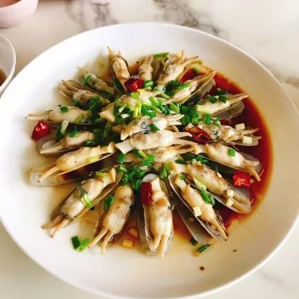 蛏子（ 葱油红烧活的） 500g 每日新鲜