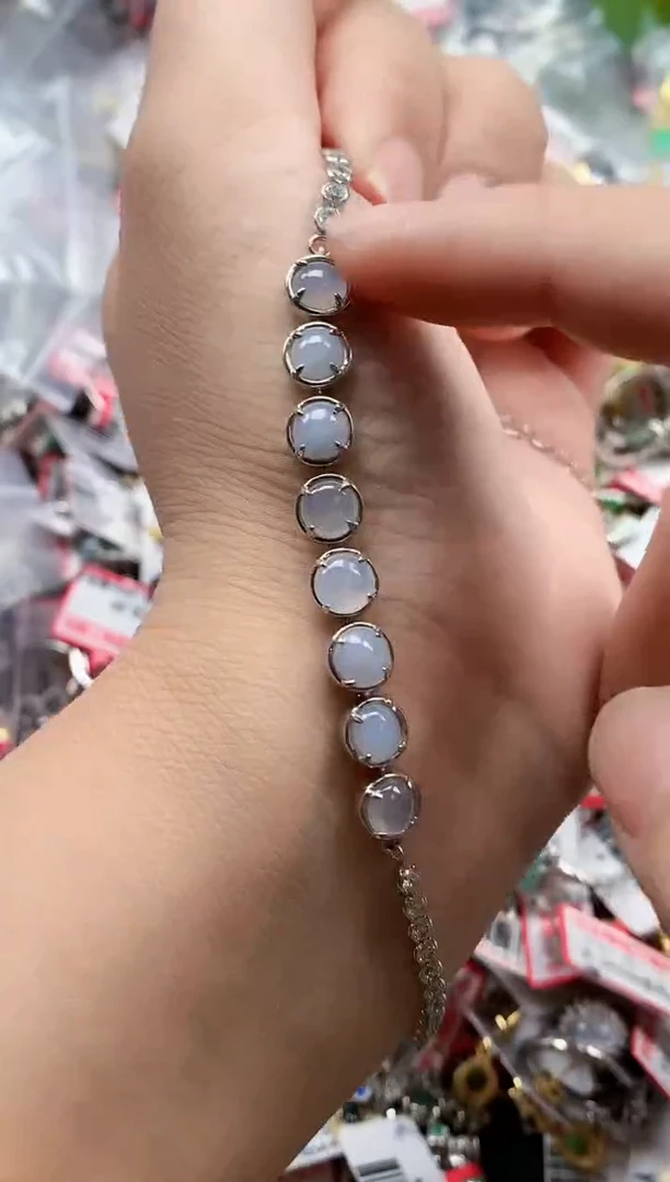 银S925镶嵌戒指翡翠天然A货缅甸翡翠