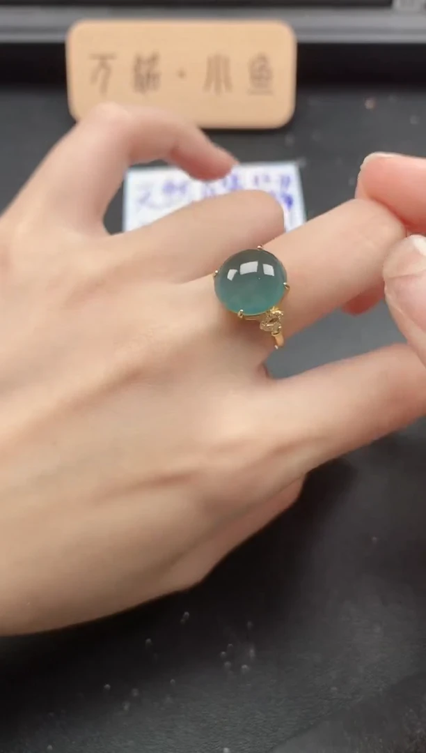翡翠戒指银S925镶嵌51511