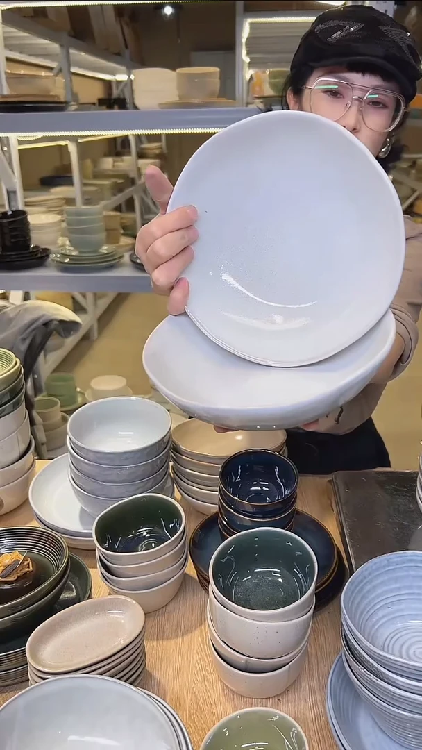 瓷312高温釉下彩陶瓷餐具默认微瑕