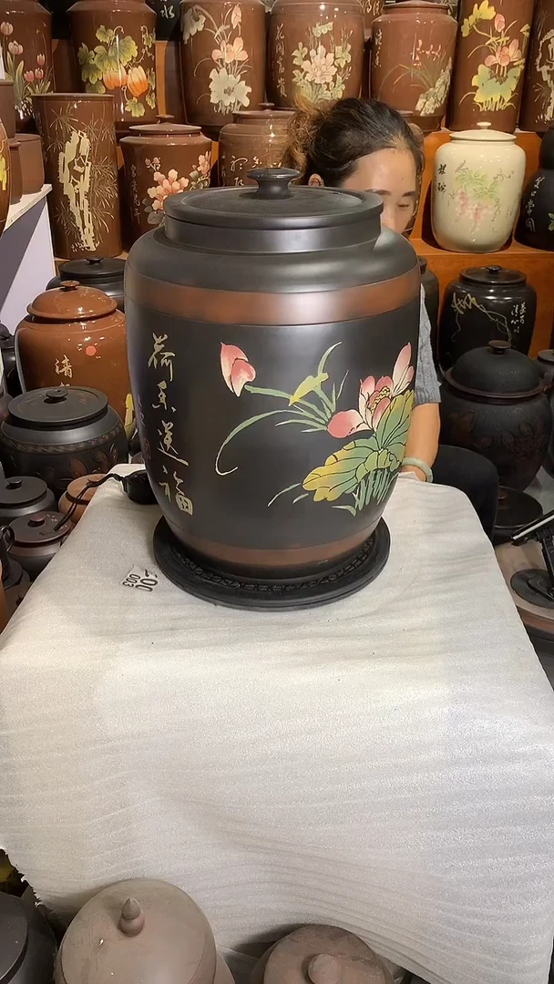 彩填四号水缸荷花