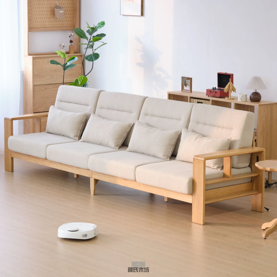 纯实木白橡木大扶手鹿特丹沙发实木沙发家用日式简约客厅