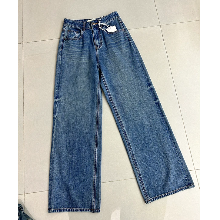 090 高级小众牛仔裤休闲百搭高腰显瘦