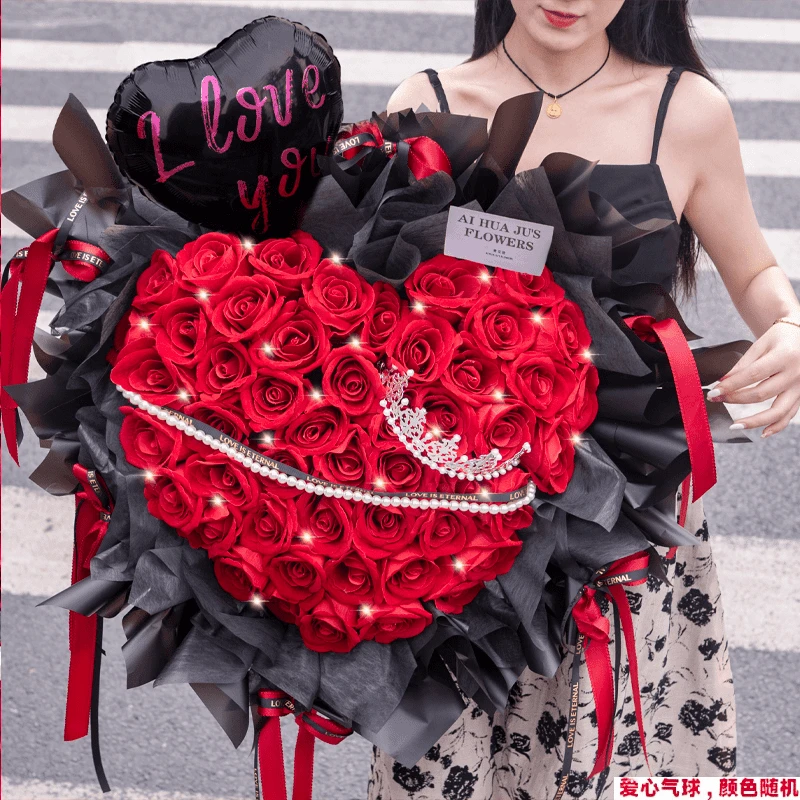 【无敌宠爱】52朵红玫瑰鲜花·表白告白订婚生日花束·可指定日期送达