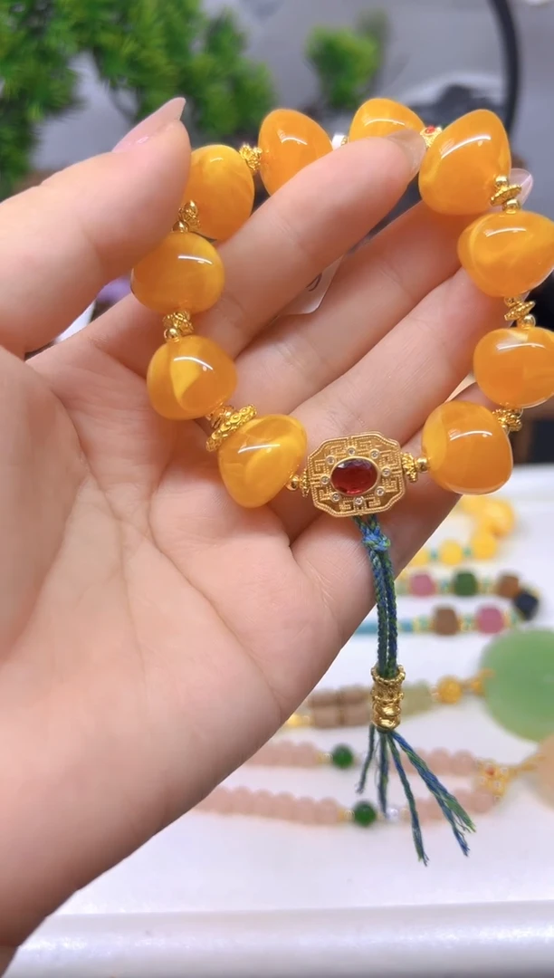 未镶嵌蜜蜡手链S721