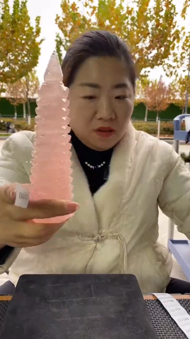 未镶嵌珠宝半成品水晶粉水晶文昌塔D153