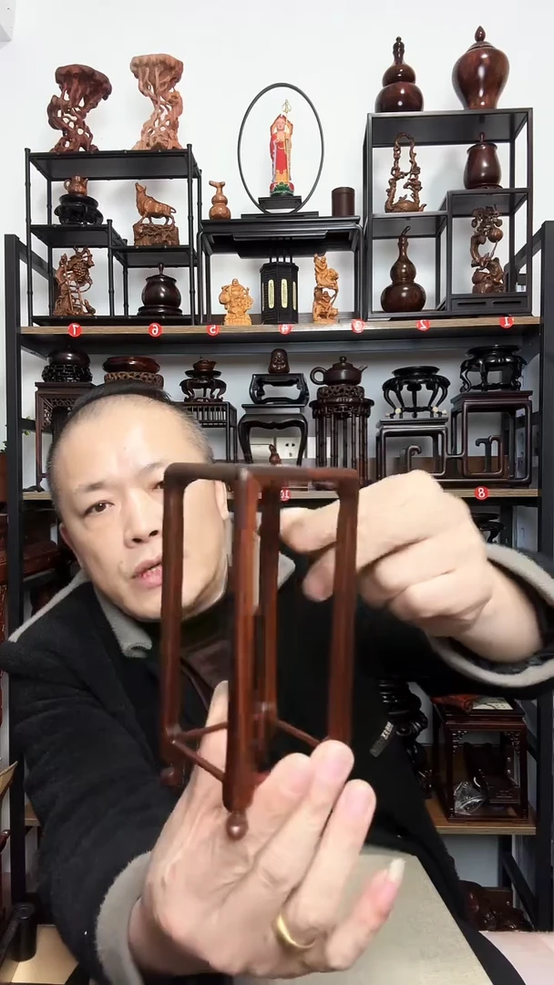 紫砂底座木6.5正方15高