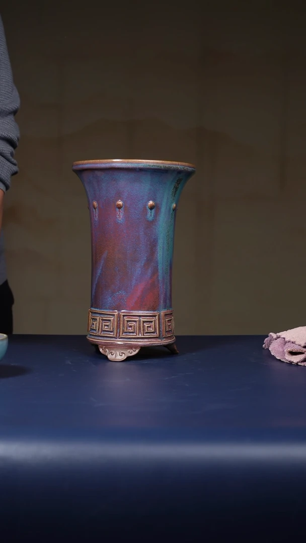 【闪购商品】摆件钧瓷炉钧釉兰花盆