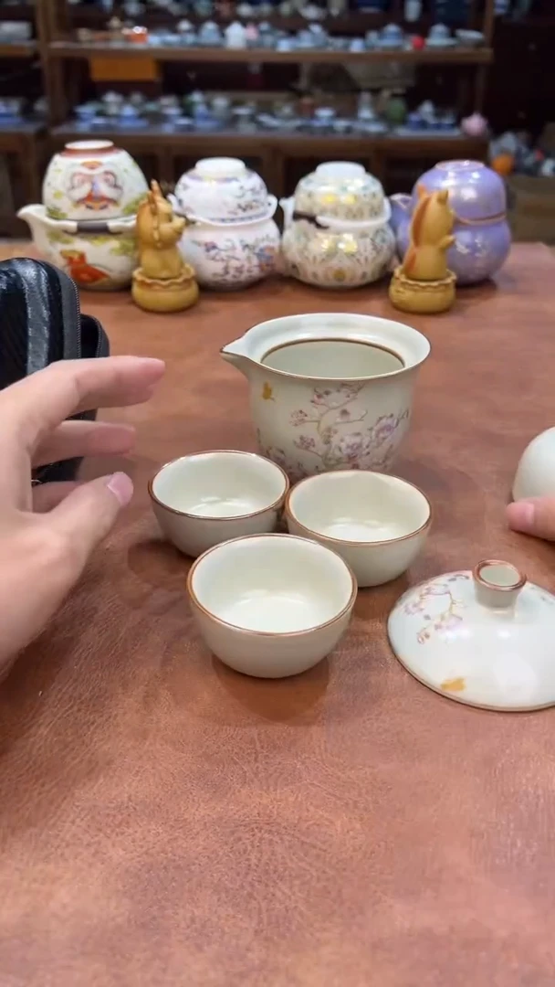 真的很便宜会开片的旅行茶具