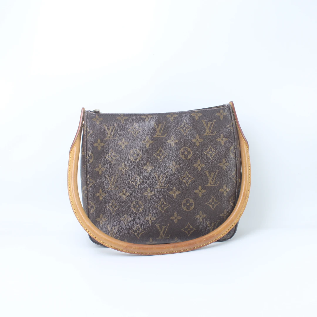 90新 LouisVuitton/路易威登 FL1001老花Looping名媛包单肩腋下包