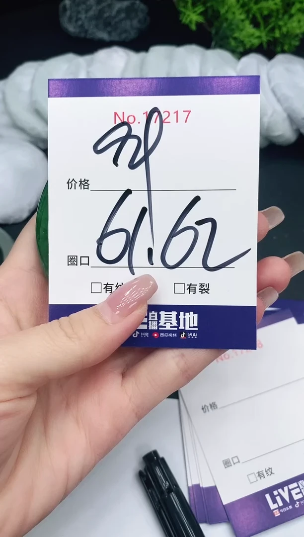未镶嵌手镯翡翠17217