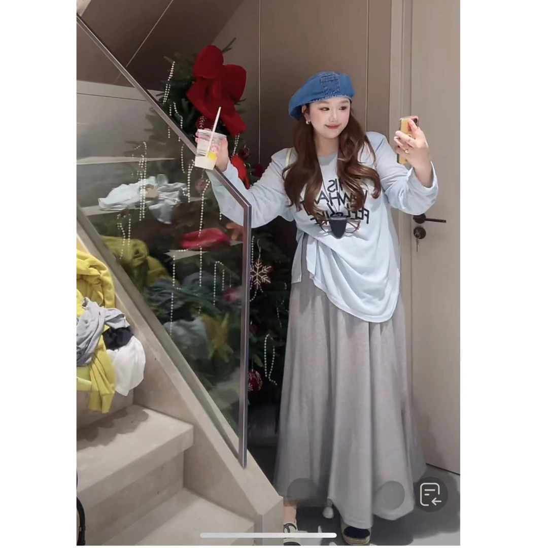 【冯七七】女夏季松弛慵懒感显瘦大摆长裙2