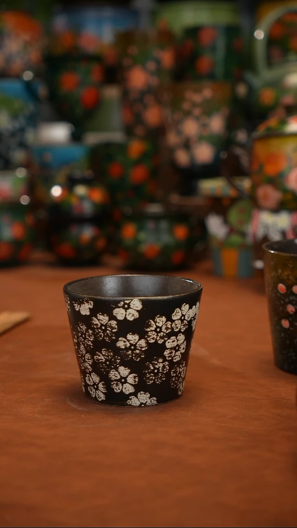 紫砂   釉下彩   杯子