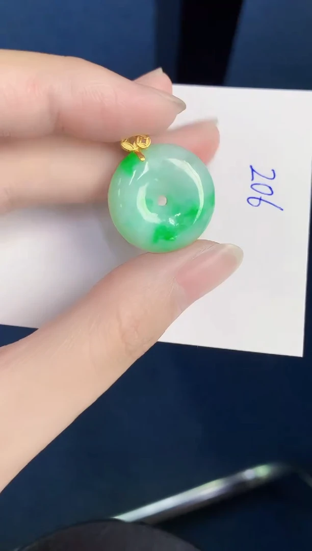 翡翠银S925镶嵌颈饰天然翡翠缅甸A货