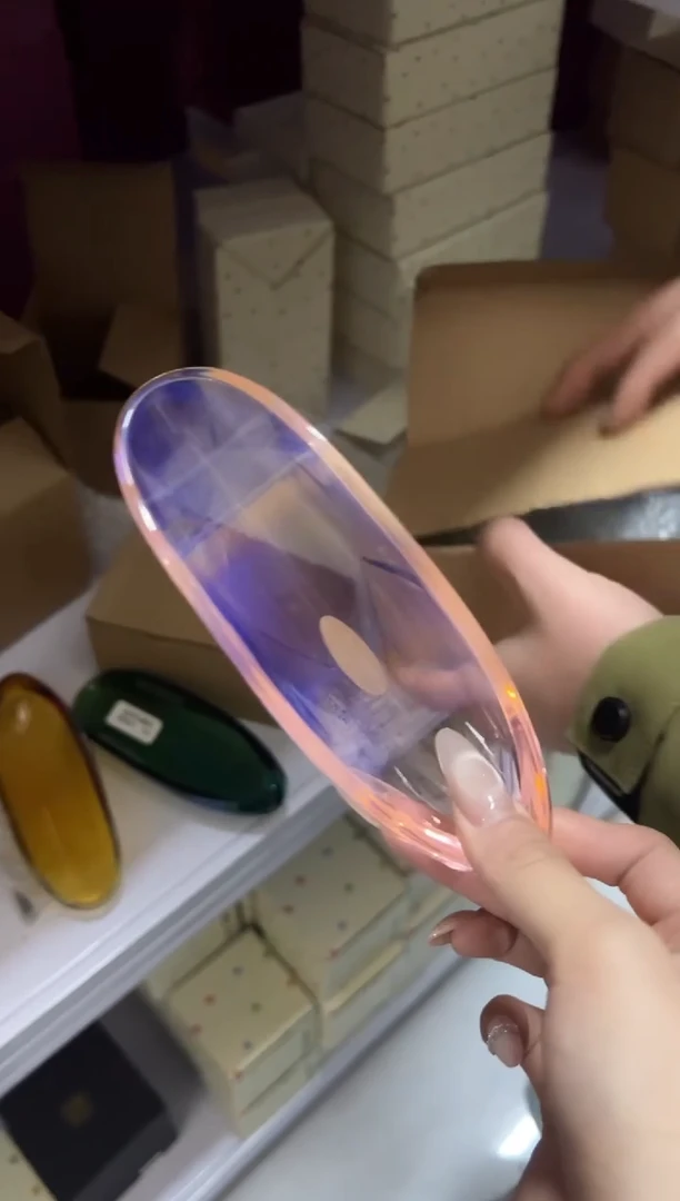 粉色细长熏银茶则11