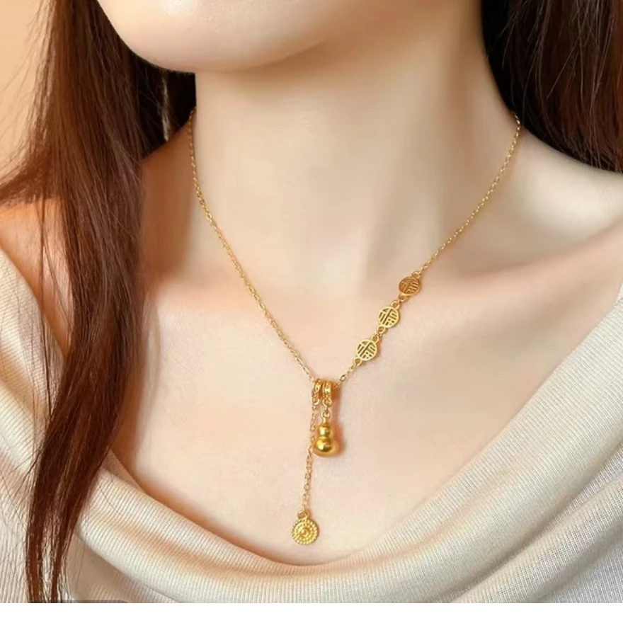 非金属项链 【贺筱姐】古法福禄葫芦项链XL181款