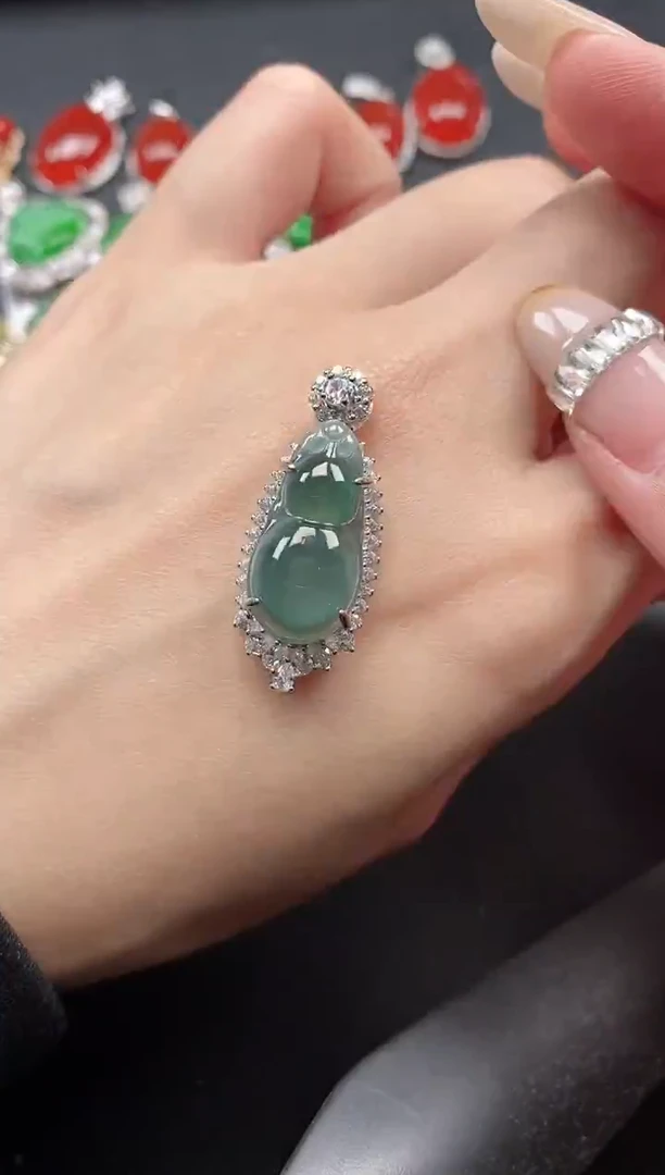 银S925镶嵌戒指翡翠54451