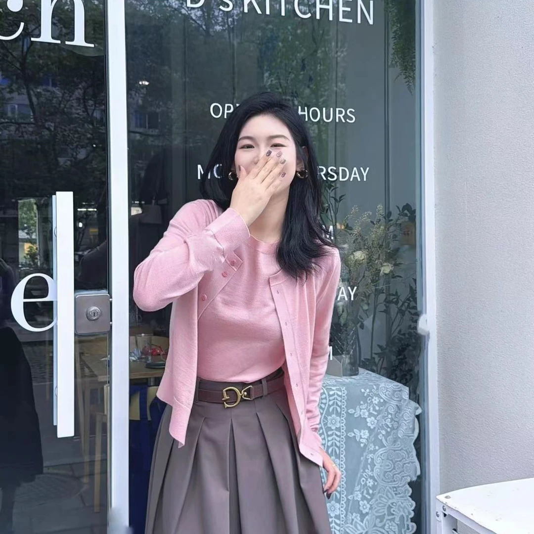 哥弟新款100%绵羊毛针织开衫148061