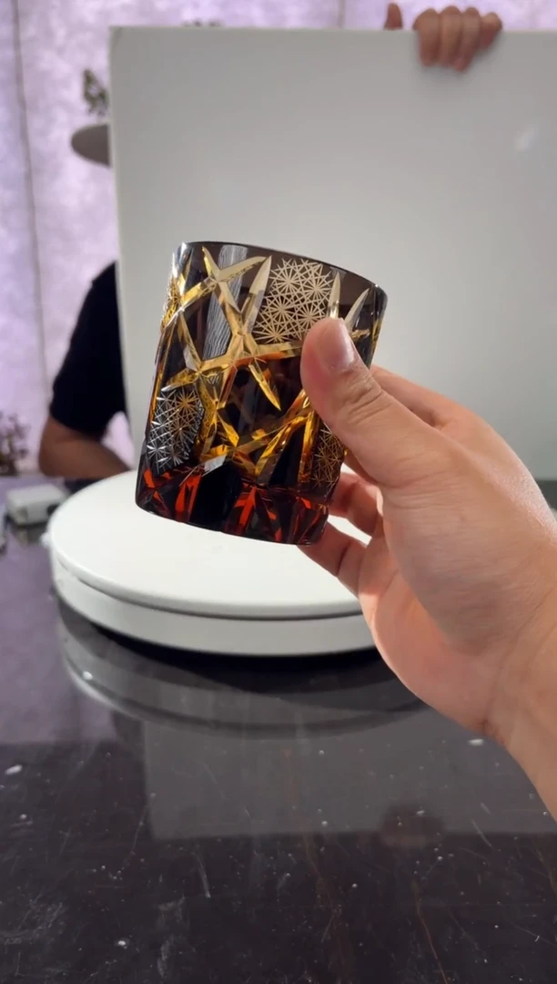 摆件Y*T深琥珀闪电威士忌杯